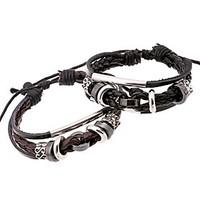 The New European Style Beaded Leather Woven Bracelet Jewelry Christmas Gifts