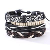 The New Vintage Cowhide Ancient Hand Woven Bracelet Cortical Layers Hand Rope Men\'s Bracelet Adjustable Size041