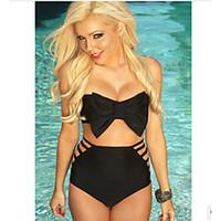 The New European Version Of The Casual Beach Wrapped Chest High Waist Swimsuit Split Two-piece Swimsuit Bow