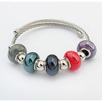 The European And American Fashion Contracted Joker Round Pearl Beads Bracelet Can Be Adjusted