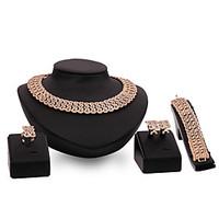 The Latest European And American Exaggerated Fashion High-End Ladies Jewelry Set / Ring / Earrings / Necklace / Bracelet