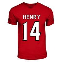 thierry henry arsenal hero t shirt red