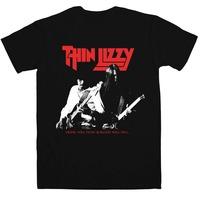 thin lizzy t shirt drink will flow
