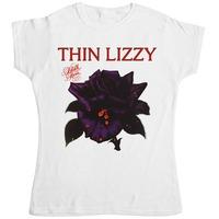 Thin Lizzy Women\'s T Shirt - Black Rose