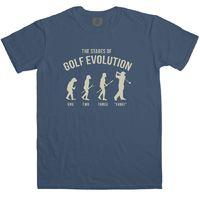 the stages of golf evolution t shirt