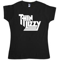 thin lizzy womens t shirt lizzy logo