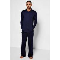 Through Polo Lounge Set - navy