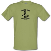 Thank you Chuck Norris male t-shirt.