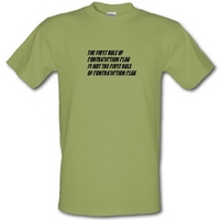 The First Rule Of Contradiction Club Is Not The First Rule Of Contradiction Club male t-shirt.