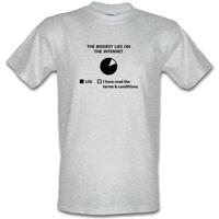 the biggest lies on the internet male t shirt