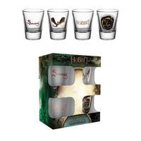 the hobbit 4pk shot glass set