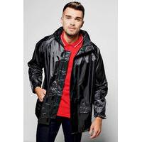 Through Black Waterproof Jacket - black