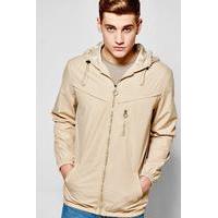 through hooded windbreaker jacket stone