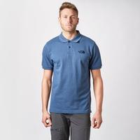 the north face mens polo pique shirt mid blue mid blue