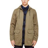the idle man lightweight parka coat green mens parka in green