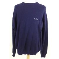 Thomas Burberry Size XL High Quality Soft and Luxurious Pure Lambswool Navy Blue Jumper