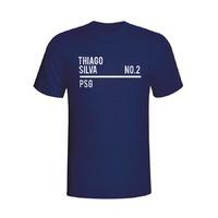 thiago silva psg squad t shirt navy kids