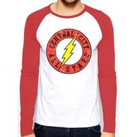 The Flash - All Stars Men\'s Large Baseball T-Shirt - White