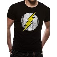 The Flash Distressed Logo T-Shirt XX-Large - Black