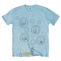 The Beatles - Bubbles Men\'s Large T-Shirt - Blue
