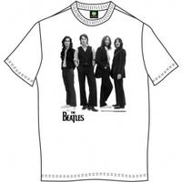 The Beatles Iconic Image Mens Wht T Shirt: Large