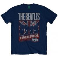 the beatles liverpool england 1962 mens medium t shirt blue