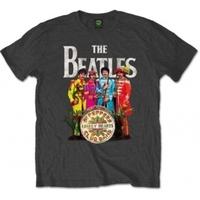 The Beatles Sgt Pepper Charcoal Mens TS: Medium