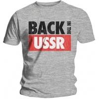 The Beatles Back In The USSR Mens Grey T Shirt: Medium