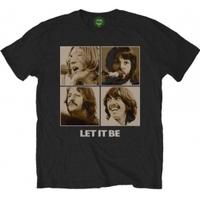 The Beatles Mens Let It Be Sepia Black TShirt Retail