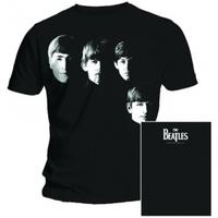 The Beatles Faces Mens Black T Shirt: Large