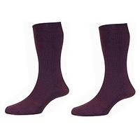 The Original Softop? Socks (3 pairs), Aubergine, Size 4-7, Cotton