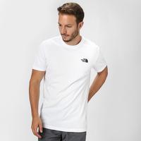 the north face mens red box t shirt white white