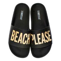 the white brand flip flops beach please black