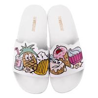 the white brand flip flops ice cream white white