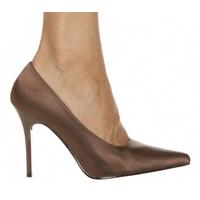 The Highest Heel Shoes Classic Brown Satin