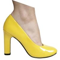 the highest heel shoes babydoll yellow patent