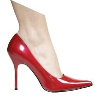 the highest heel shoes classic metallic red