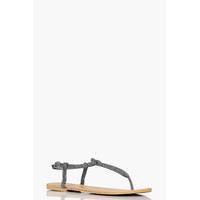 thong sandal pewter