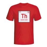 thierry henry arsenal periodic table t shirt red kids