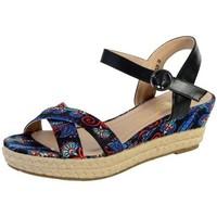 the divine factory sandales compenses tdf2529 noir womens sandals in b ...