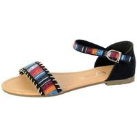 The Divine Factory Sandale Plate JD2852 Noir women\'s Sandals in black