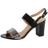 The Divine Factory Sandales TDF2522 Noir / Etain women\'s Sandals in black