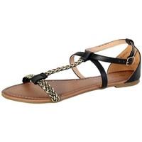 the divine factory sandales femme tdf2987 noir womens sandals in black