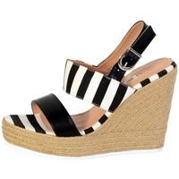 the divine factory sandales compense femme tdf2917 noir womens sandals ...