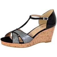 the divine factory sandales compense femme tdf2911 noir womens sandals ...