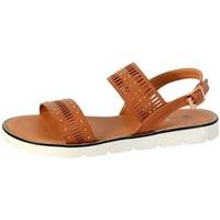 the divine factory sandale plate tdf2935 camel womens sandals in brown