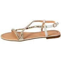 the divine factory sandale plate tdf2945 blanc womens sandals in white