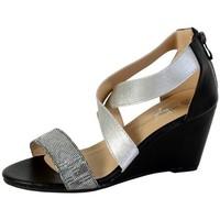 the divine factory sandale compense tdf2928 argent womens sandals in g ...