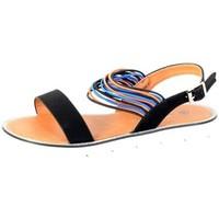 the divine factory sandale plate tdf2936 noir womens sandals in black