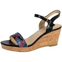 the divine factory sandales compenses tdf2502 noir womens sandals in b ...